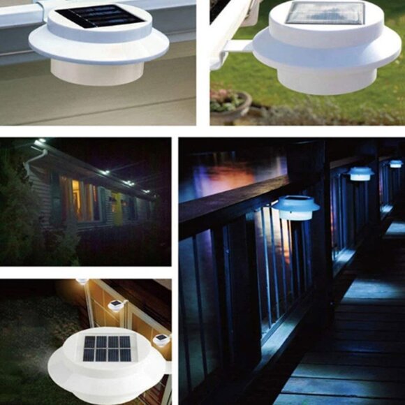 LED Solar Lights Wall Light Outdoor Garden Yard Pathway Fence Lamp Waterproof - Picture 2 of 8